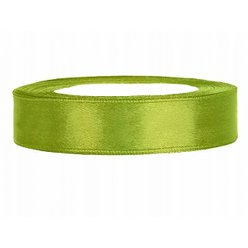 Stuha zelené jablko saténová 1,2 cm